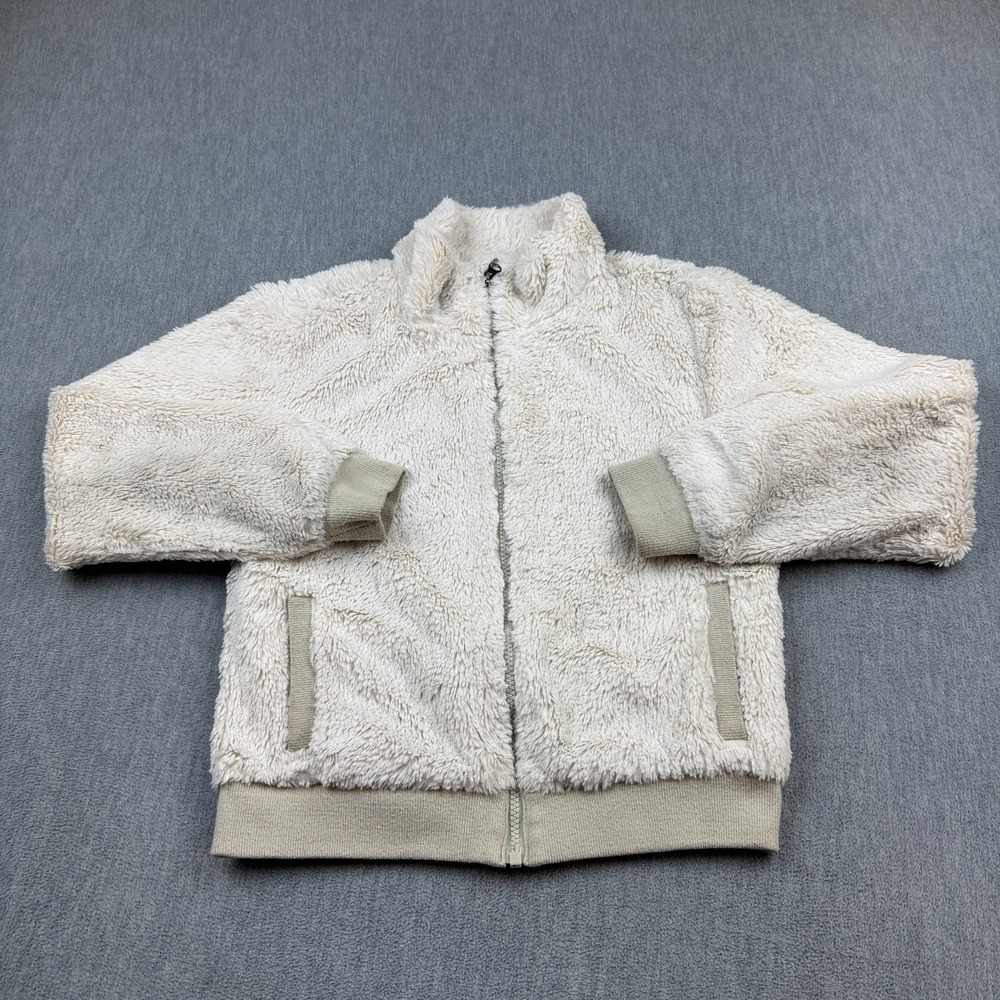 Patagonia Conejo Jacket Women XS Cream Faux Fur Full Zip Bomber Fleece Warm Cozy